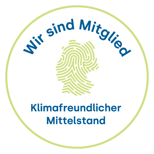 Offizielles Mitgliedssiegel der Initiative Klimafreundlicher Mittelstand für nachhaltiges Wirtschaften